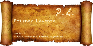 Potzner Levente névjegykártya