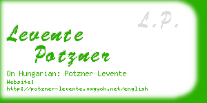 levente potzner business card